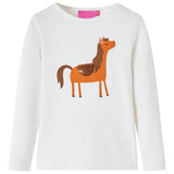 VidaXL Chemise enfant à manches longues 92 couleur écru