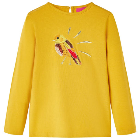 VidaXL Chemise enfant à manches longues 104 ocre foncé