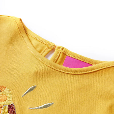 VidaXL Chemise enfant à manches longues 116 ocre foncé