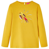 VidaXL Chemise enfant à manches longues 128 ocre foncé