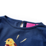 VidaXL Chemise enfant à manches longues 116 bleu marine