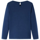 VidaXL Chemise enfant à manches longues 140 bleu marine