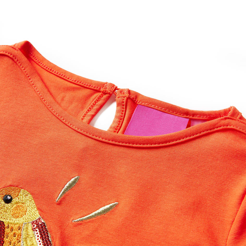 VidaXL Chemise enfant à manches longues 92 orange foncé