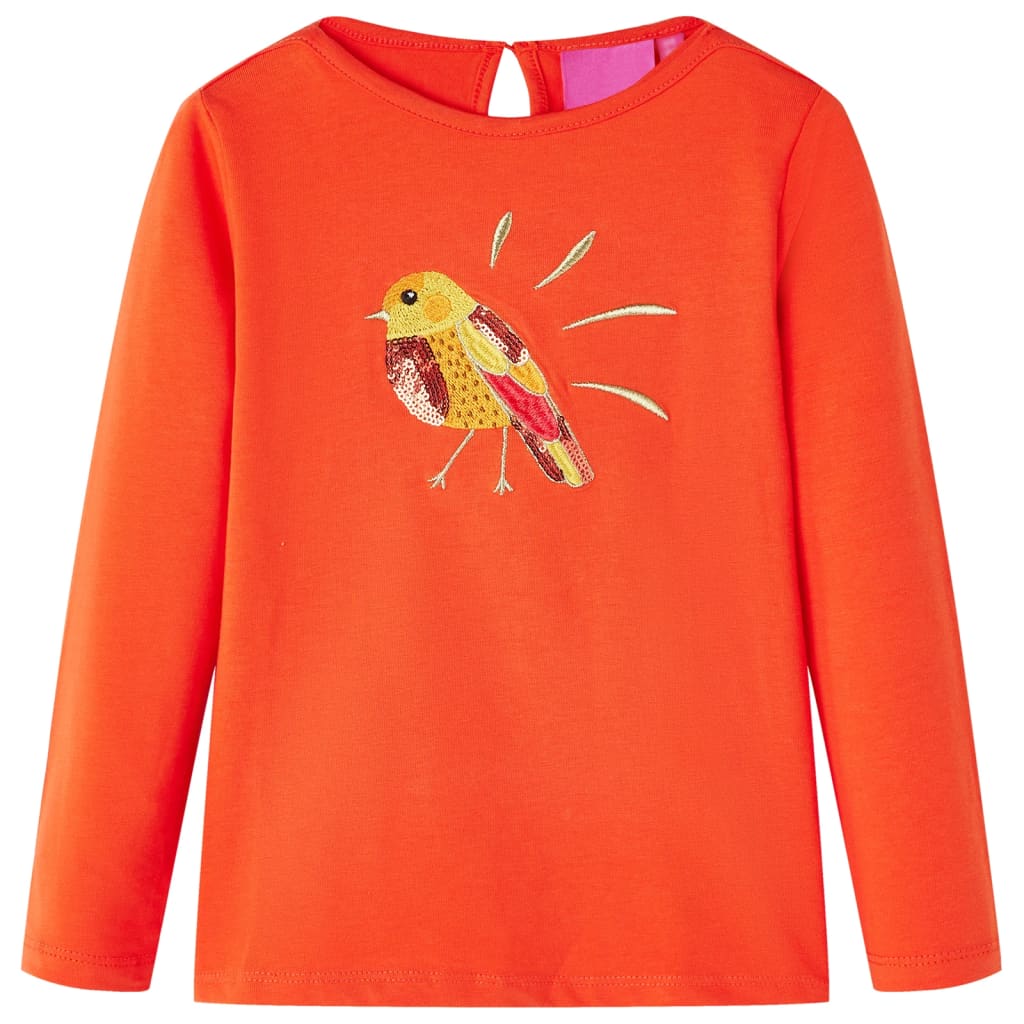 VidaXL Chemise enfant à manches longues 104 orange foncé