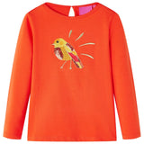 VidaXL Chemise enfant à manches longues 104 orange foncé