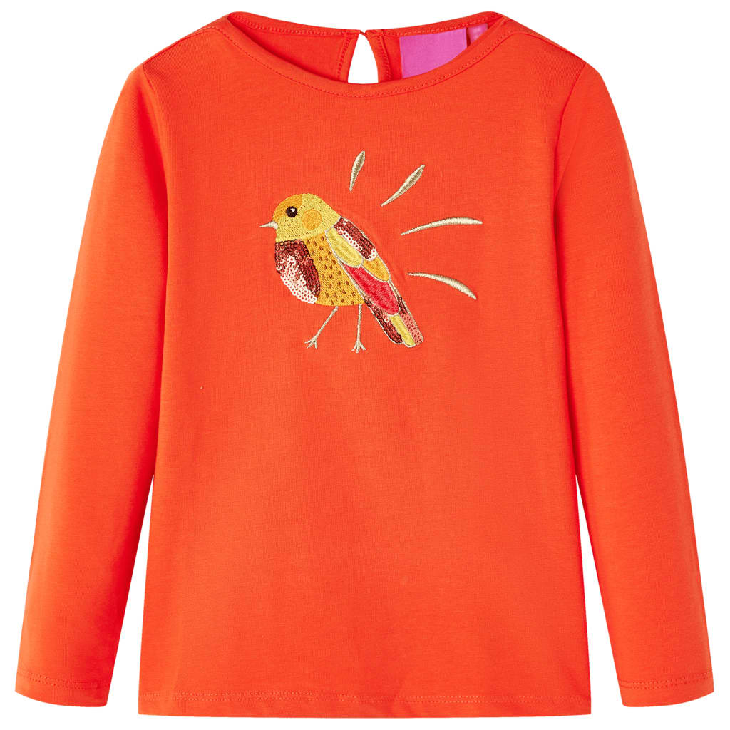 VidaXL Chemise enfant à manches longues 116 orange foncé