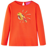 VidaXL Chemise enfant à manches longues 128 orange foncé