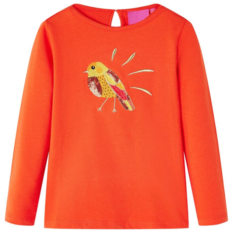 VidaXL Chemise enfant à manches longues 128 orange foncé