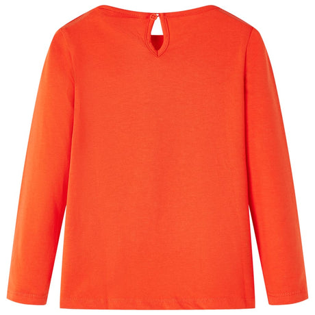 VidaXL Chemise enfant à manches longues 128 orange foncé