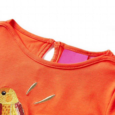VidaXL Chemise enfant à manches longues 128 orange foncé