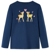 VidaXL Chemise enfant à manches longues 92 bleu marine