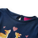 VidaXL Chemise enfant à manches longues 92 bleu marine