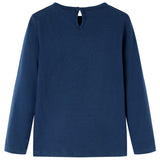 VidaXL Chemise enfant à manches longues 104 bleu marine