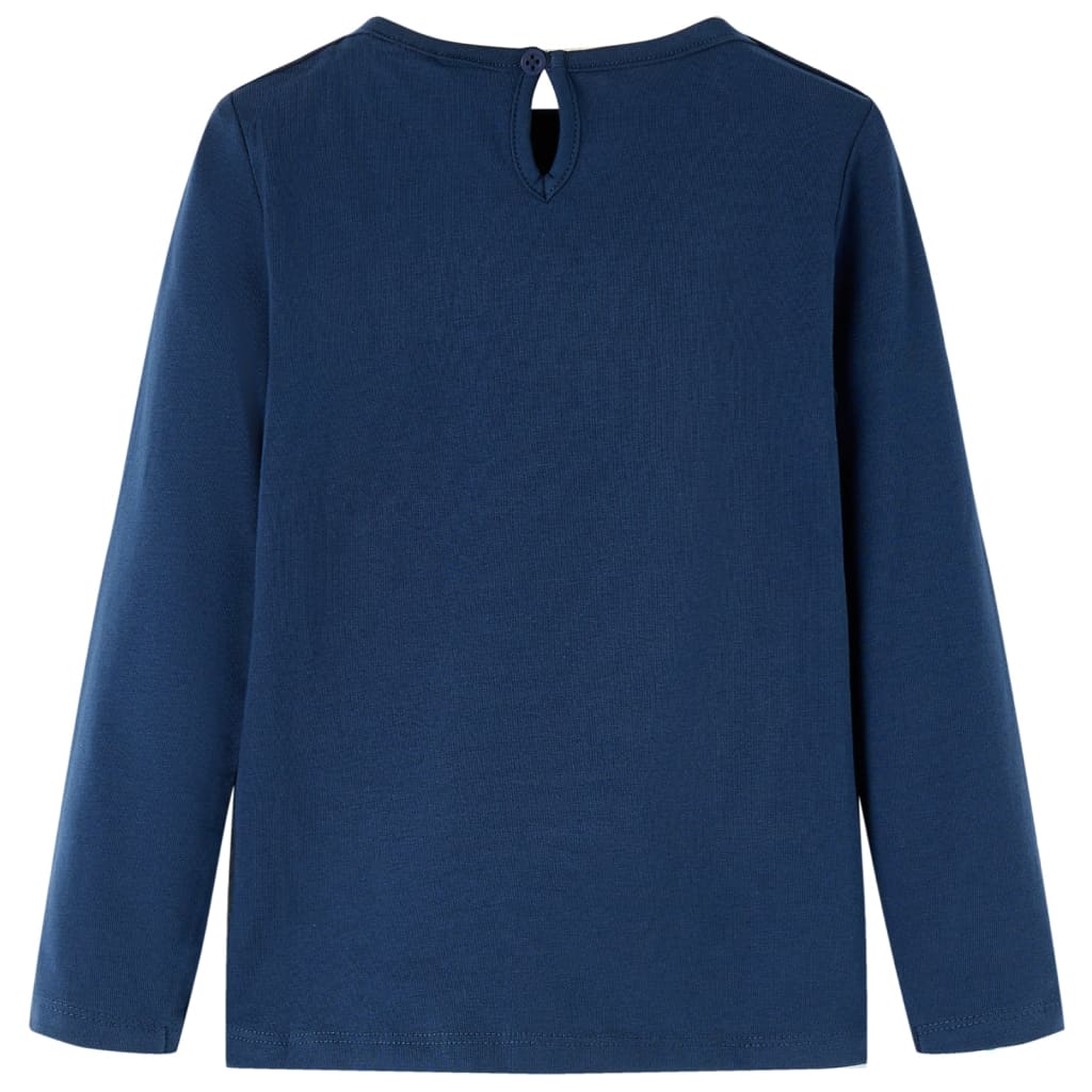 VidaXL Chemise enfant à manches longues 128 bleu marine