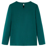 VidaXL Chemise enfant à manches longues 92 vert foncé