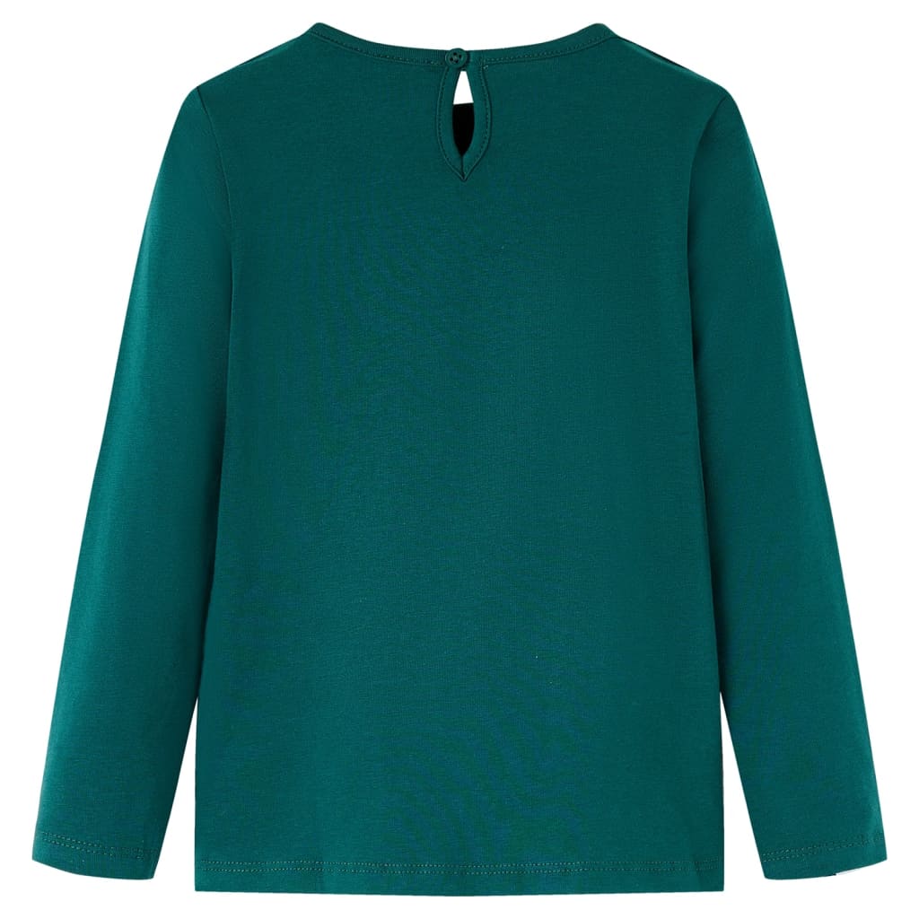 VidaXL Chemise enfant à manches longues 128 vert foncé