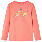 VidaXL Chemise enfant à manches longues 92 corail