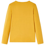 Vidaxl chemise enfant manches longues 128 ocre foncé