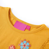 Vidaxl chemise enfant manches longues 128 ocre foncé