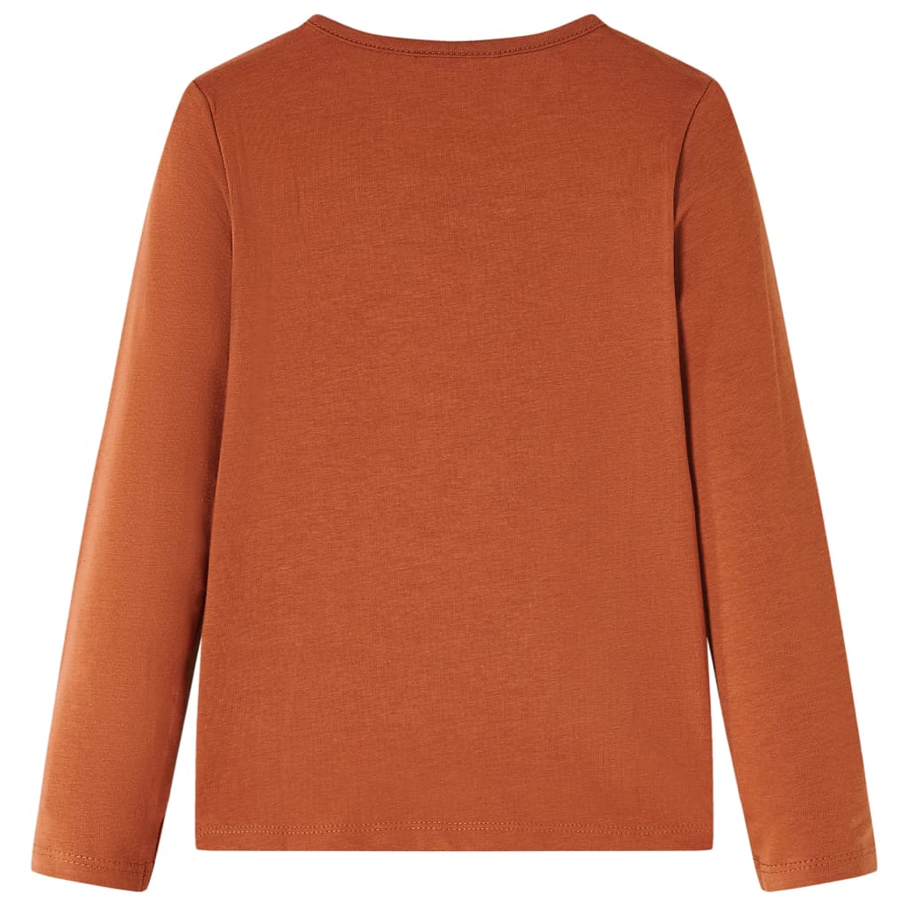 VidaXL Chemise enfant à manches longues 104 couleur cognac