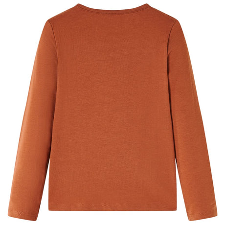 VidaXL Chemise enfant à manches longues 104 couleur cognac