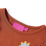 VidaXL Chemise enfant à manches longues 104 couleur cognac