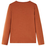 VidaXL Chemise enfant à manches longues 116 couleur cognac