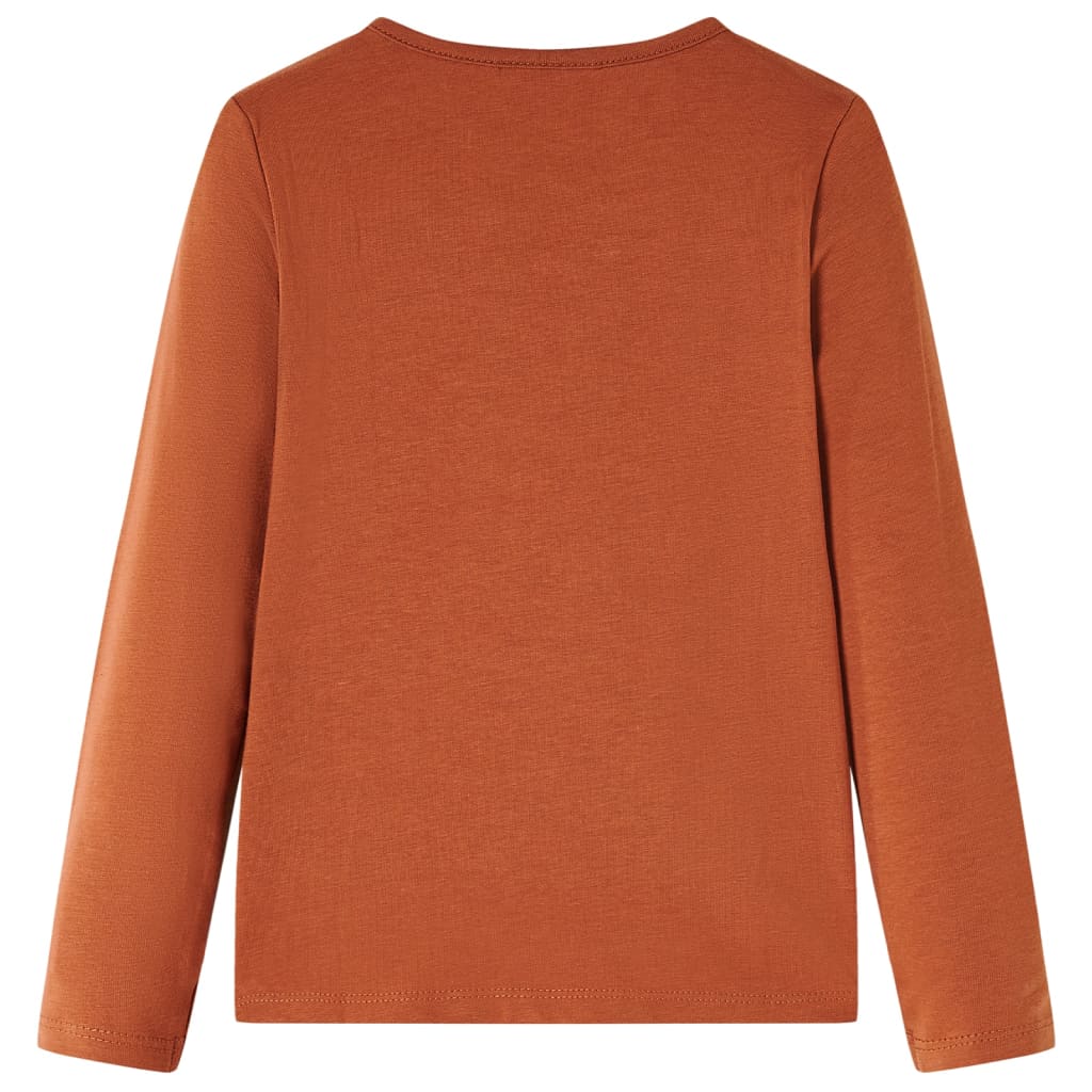 VidaXL Chemise enfant à manches longues 128 couleur cognac