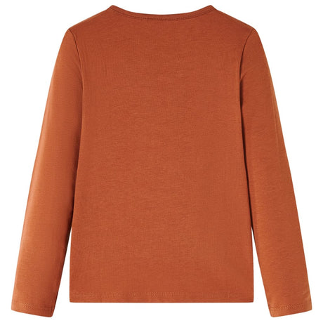 VidaXL Chemise enfant à manches longues 128 couleur cognac