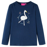 VidaXL Chemise enfant à manches longues 92 bleu marine