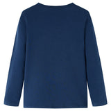 VidaXL Chemise enfant à manches longues 104 bleu marine