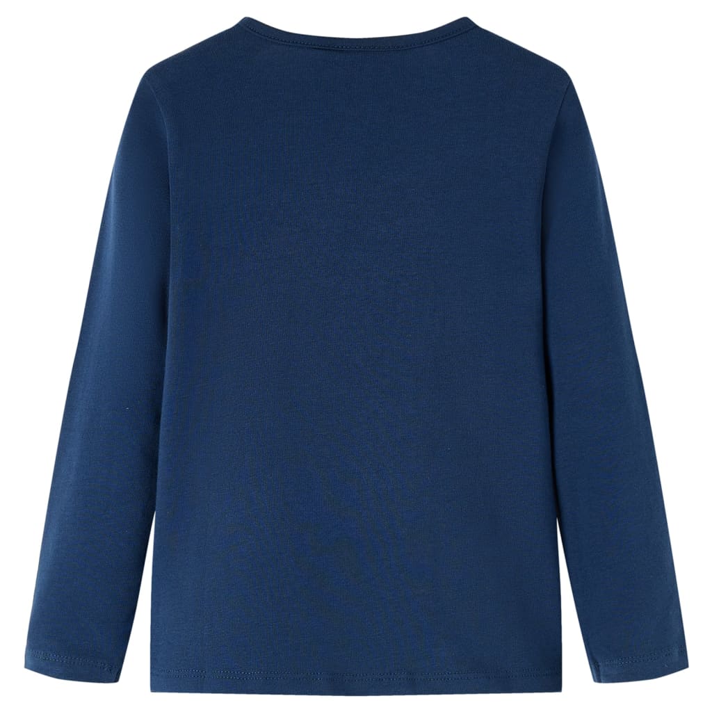 VidaXL Chemise enfant à manches longues 140 bleu marine