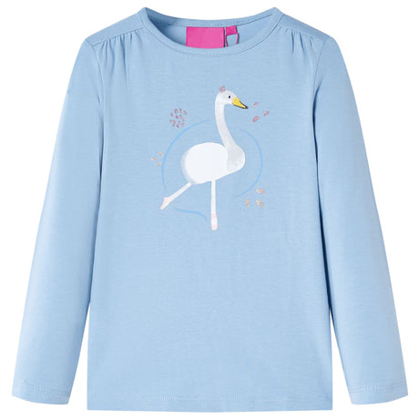 VidaXL Chemise enfant à manches longues 116 bleu clair