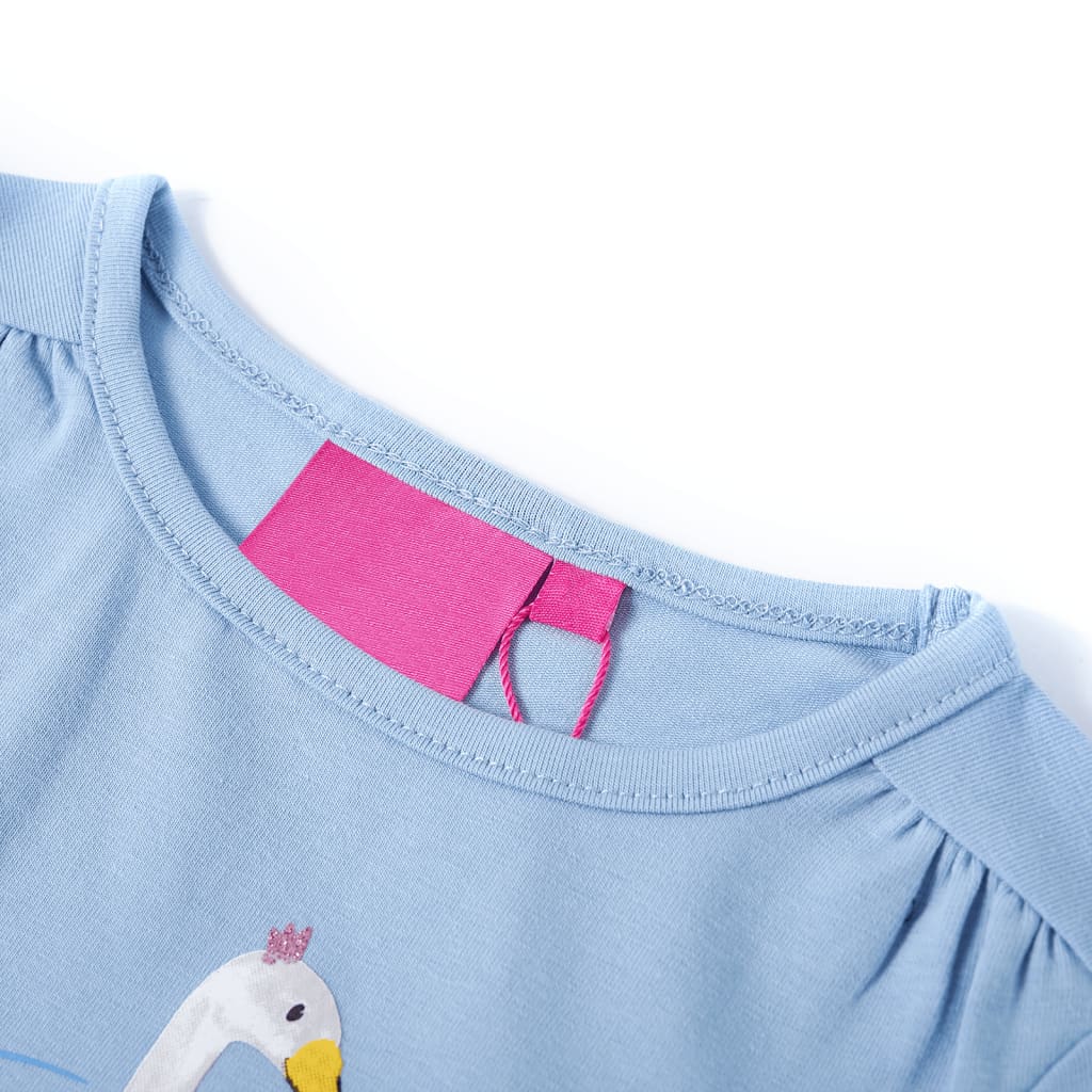 VidaXL Chemise enfant à manches longues 116 bleu clair