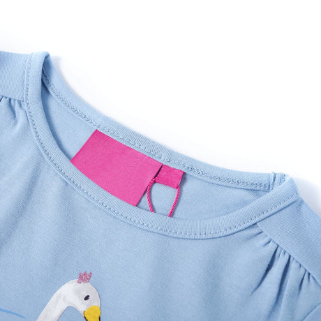 VidaXL Chemise enfant à manches longues 116 bleu clair