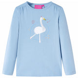 VidaXL Chemise enfant à manches longues 128 bleu clair