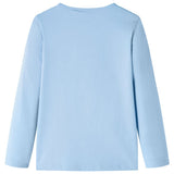 VidaXL Chemise enfant à manches longues 128 bleu clair