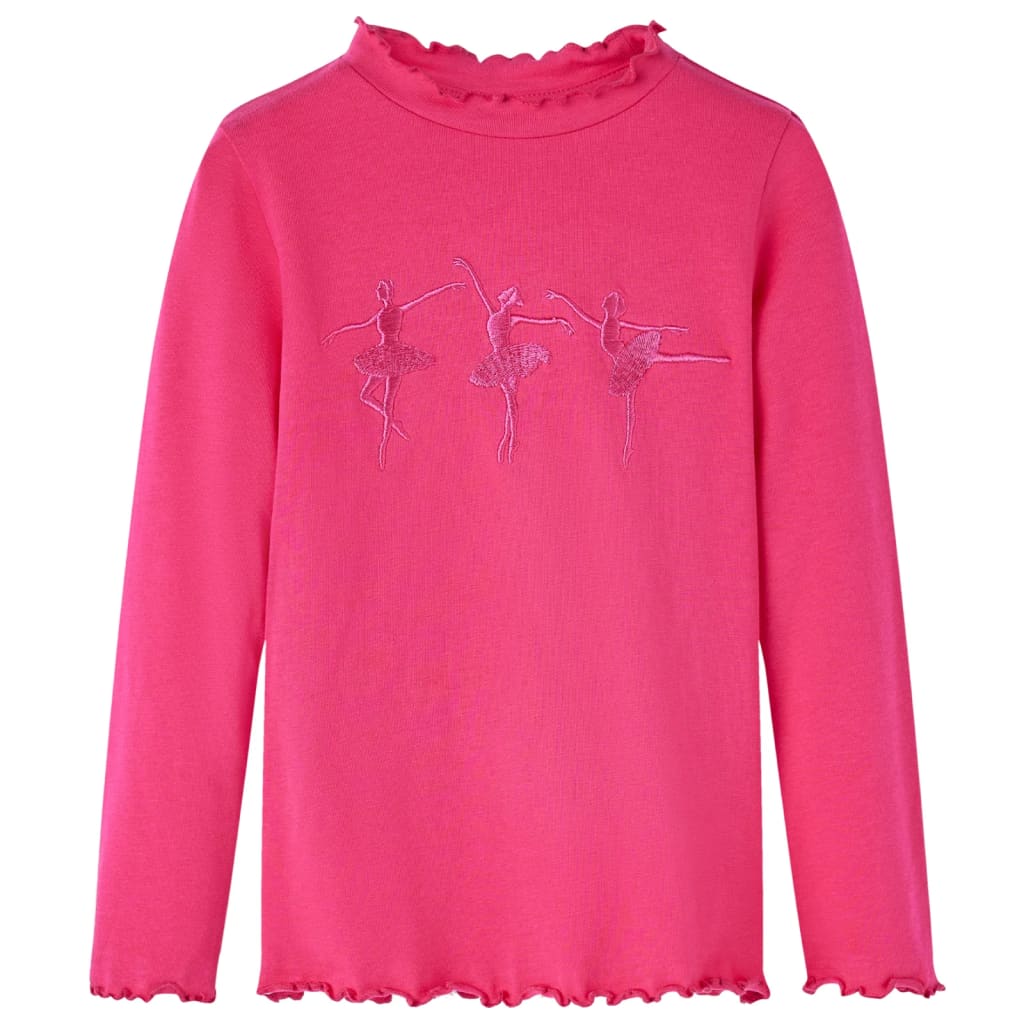 VidaXL Chemise enfant à manches longues 116 rose vif