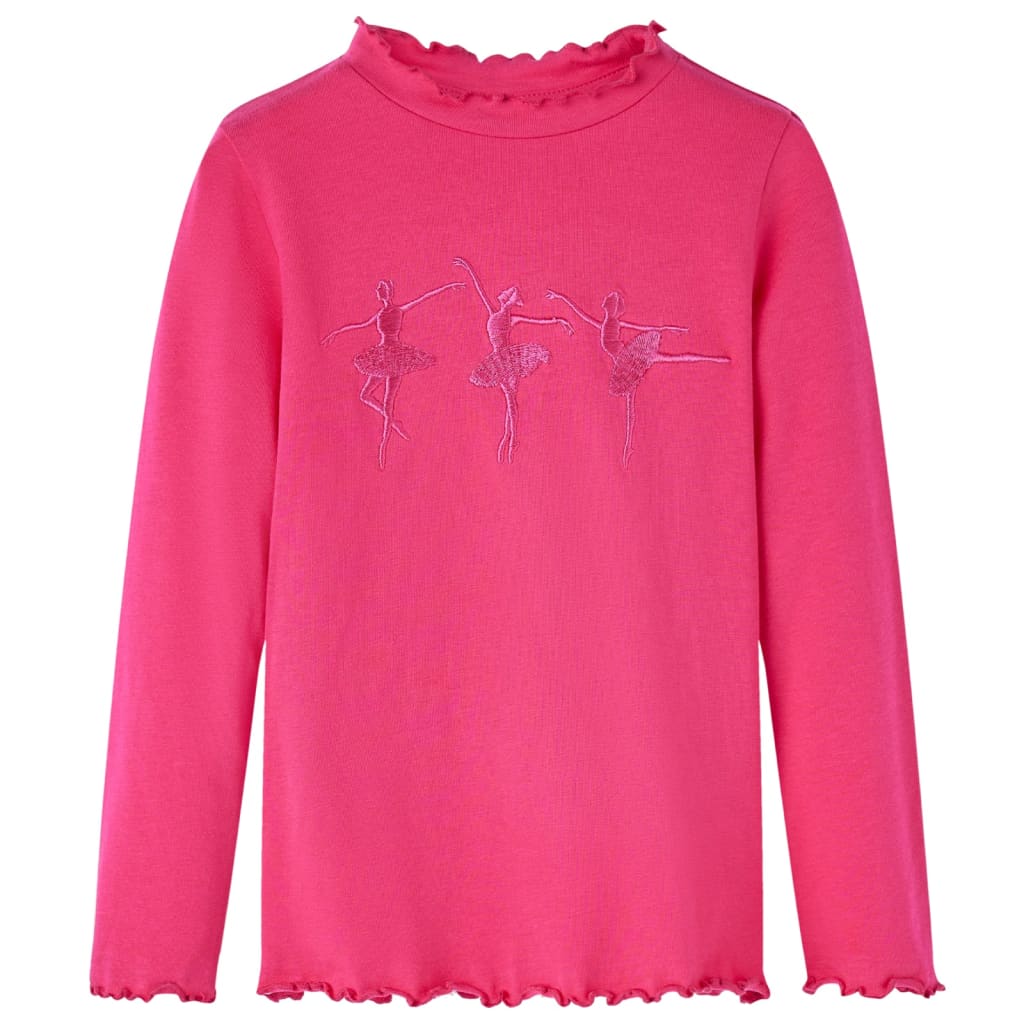 VidaXL Chemise enfant à manches longues 140 rose vif