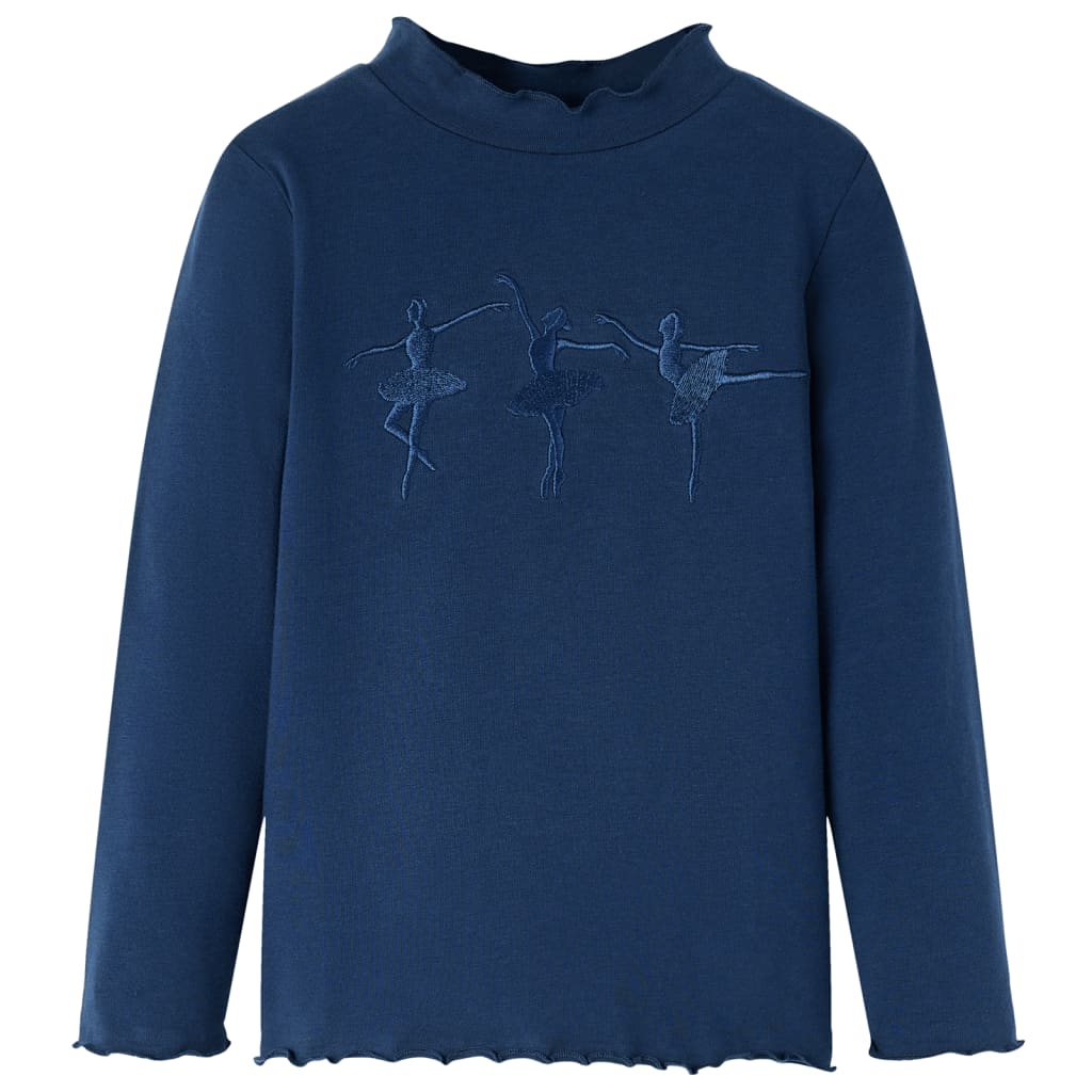 VidaXL Chemise enfant manches longues 92 bleu marine