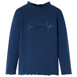 VidaXL Chemise enfant manches longues 92 bleu marine