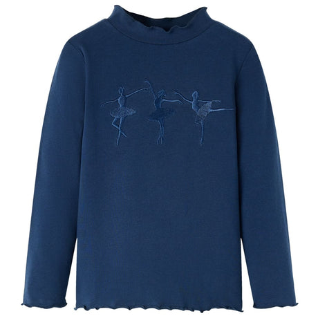 VidaXL Chemise enfant manches longues 104 bleu marine