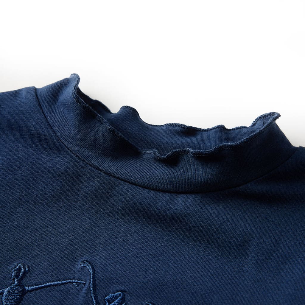 VidaXL Chemise enfant manches longues 104 bleu marine