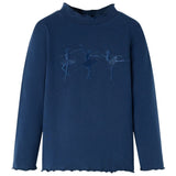 VidaXL Chemise enfant manches longues 116 bleu marine