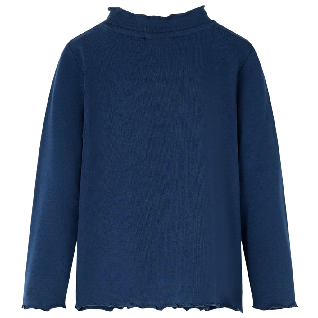 VidaXL Chemise enfant manches longues 116 bleu marine