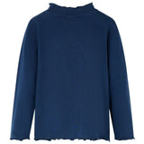 VidaXL Chemise enfant manches longues 140 bleu marine