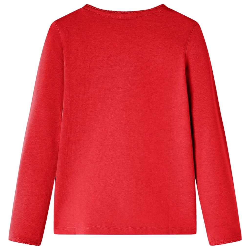 VidaXL Chemise enfant à manches longues 92 rouge
