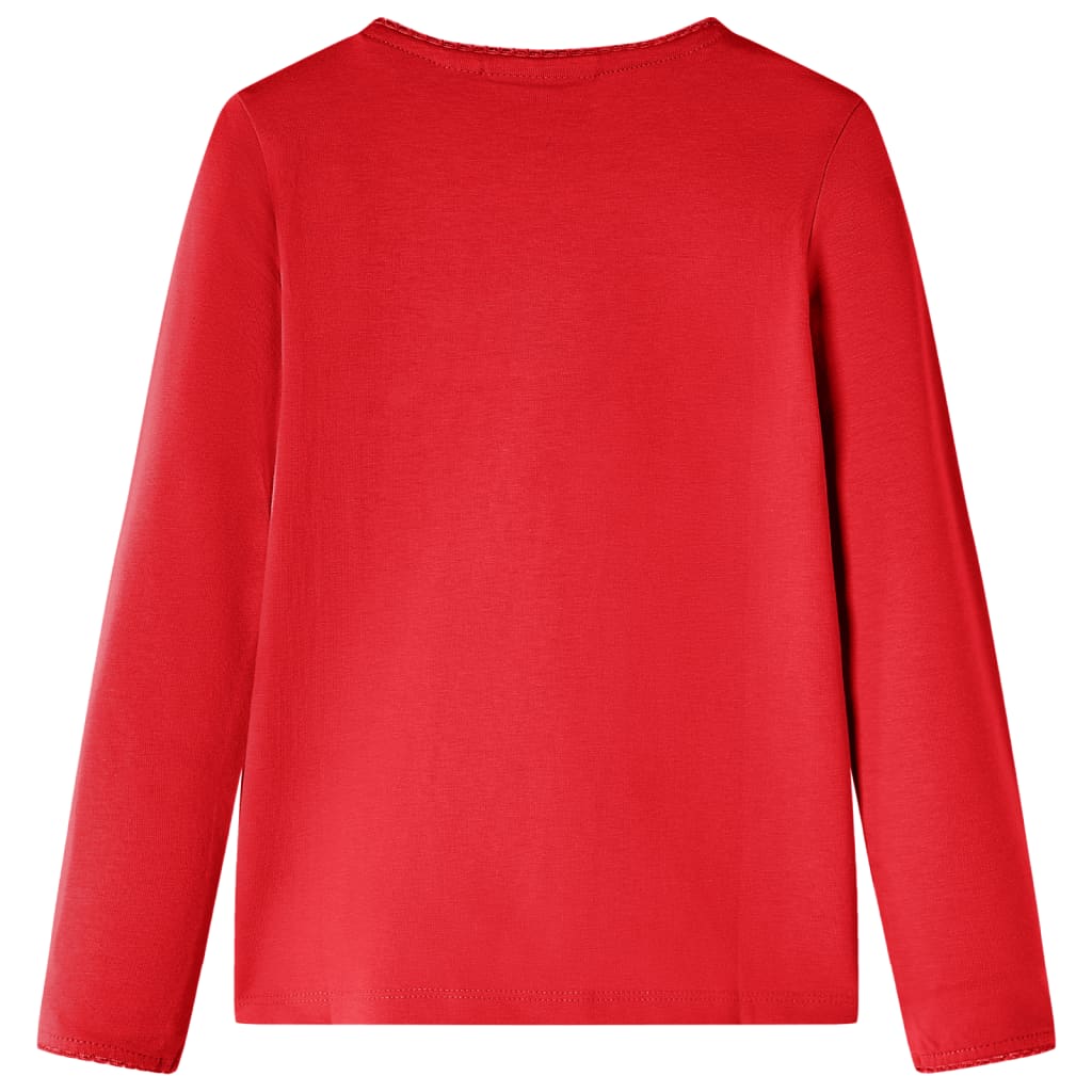 VidaXL Chemise enfant à manches longues 104 rouge