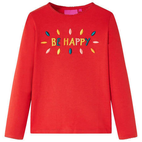 VidaXL Chemise enfant à manches longues 116 rouge