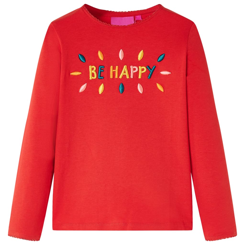 VidaXL Chemise enfant à manches longues 128 rouge